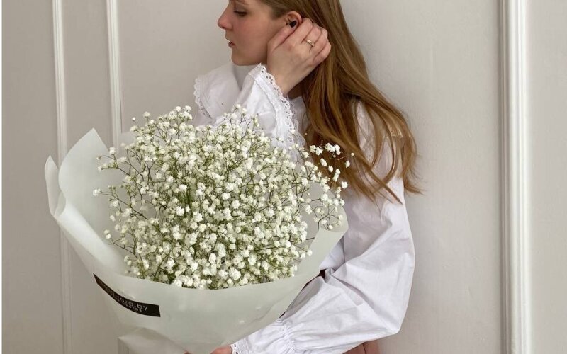 Букет из белой гипсофилы