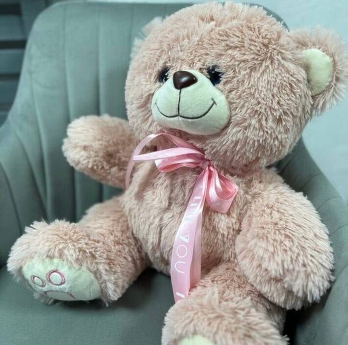 Плюшевый медведь «Розовый» 38 см