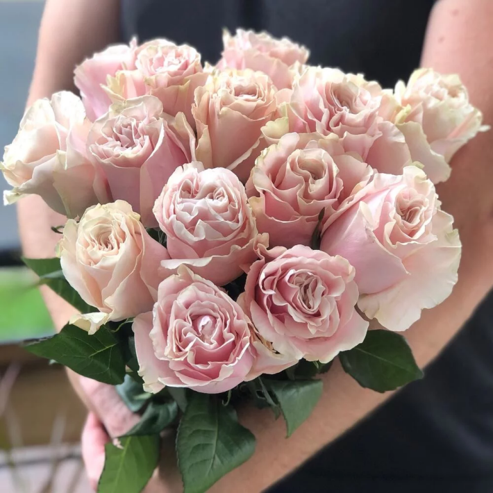 Букет «Пинк Мондиаль #130» из 15 роз сорта «Пинк Мондиаль»