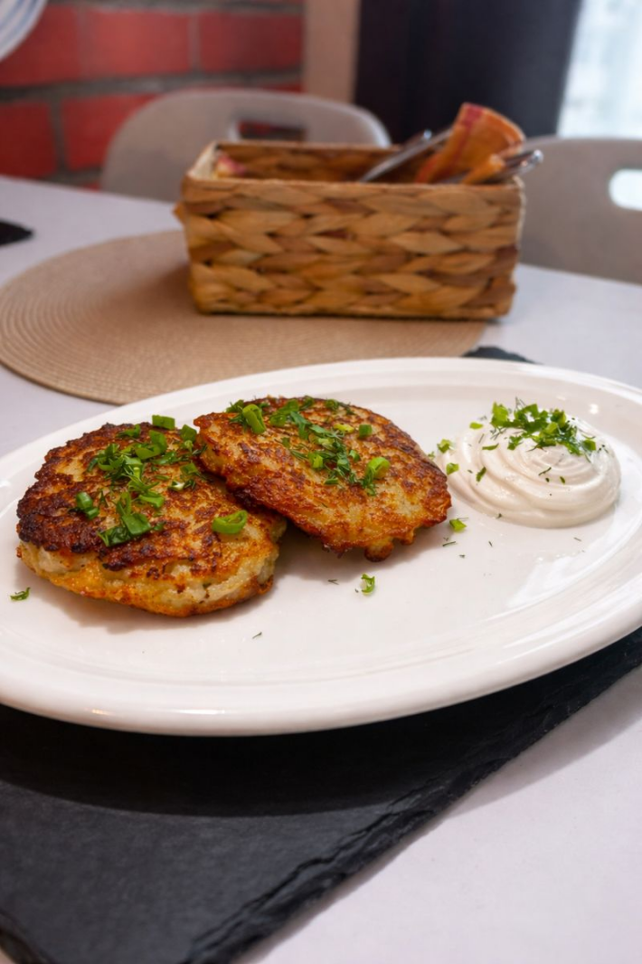 Драники с луком и грибами