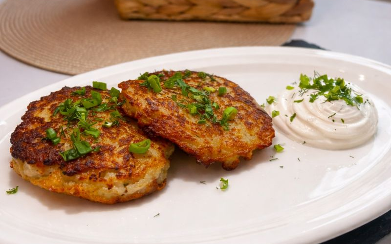 Драники с луком и грибами