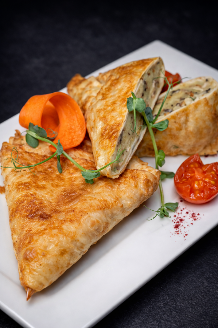 Лаваш с картофелем и грибами