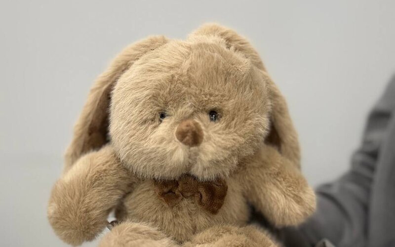 Плюшевый мягкий зайка