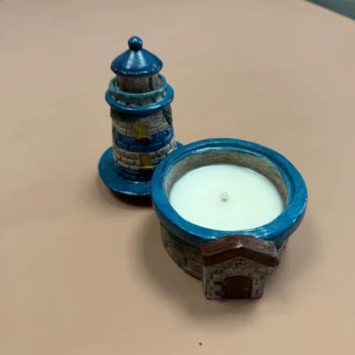 Свеча ручной работы «Маяк (100мл)»
