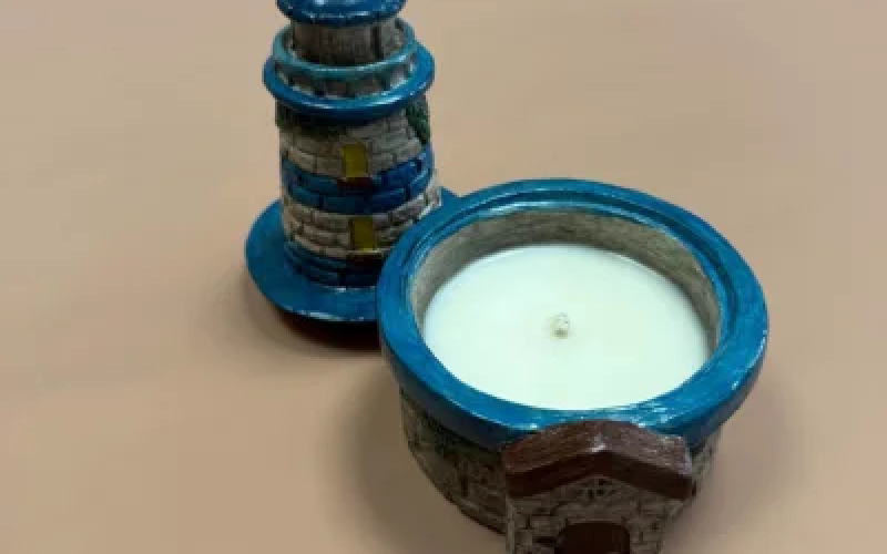 Свеча ручной работы «Маяк (100мл)»