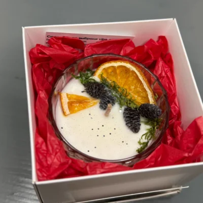 Свеча ручной работы Новогодняя коллекция