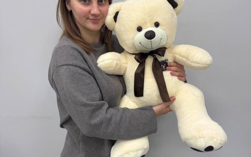 Плюшевый мягкий медведь 80 см