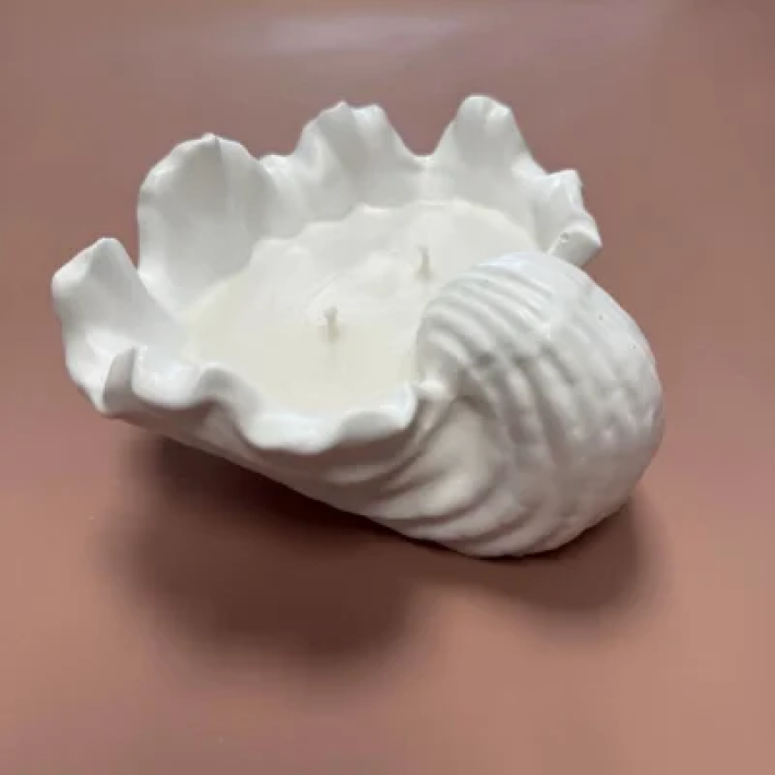 Свеча ручной работы «Ракушка (100мл)»
