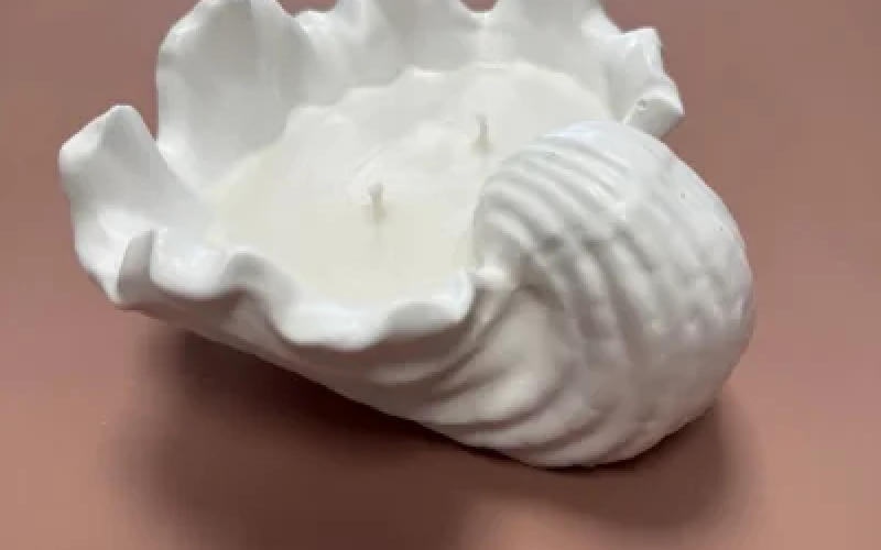 Свеча ручной работы «Ракушка (100мл)»