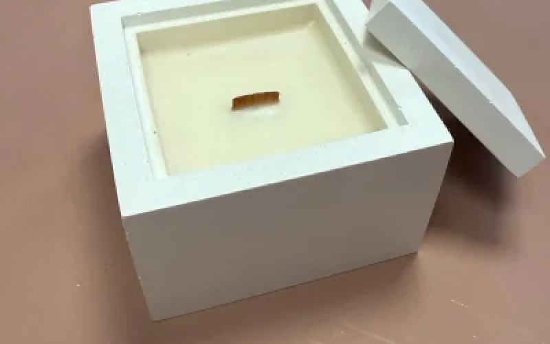 Свеча ручной работы «Свеча в Кубе (100мл)»