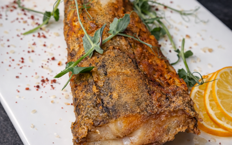 Минтай жареный