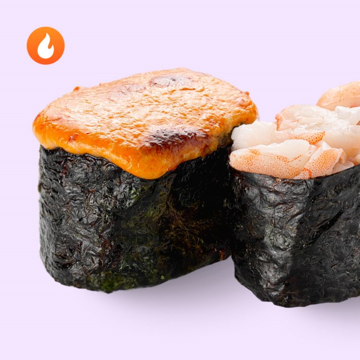 Креветка гункан запечённый