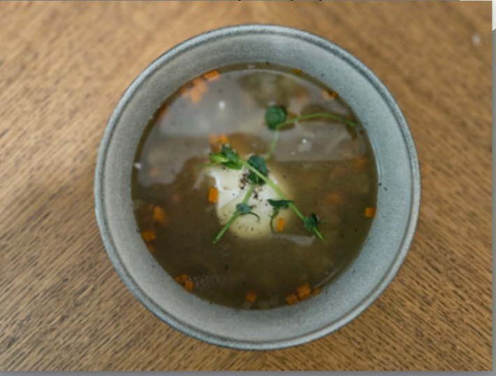 Суп с лесными грибами и полбой