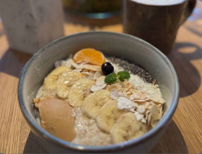 Овсяная каша с бананом