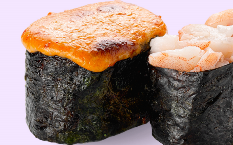 Креветка гункан запечённый