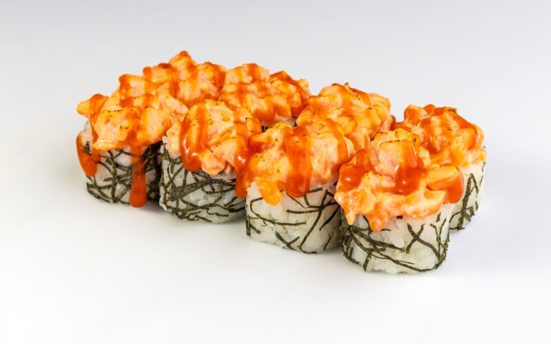 Острый ролл с креветкой