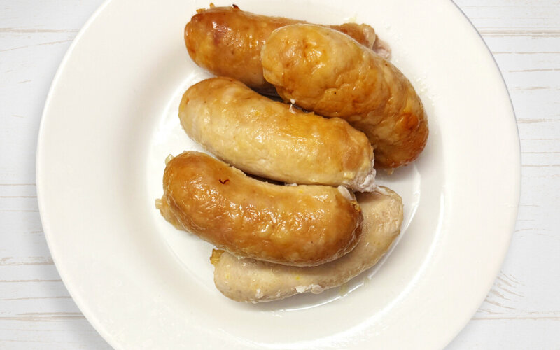 Колбаски куриные жареные