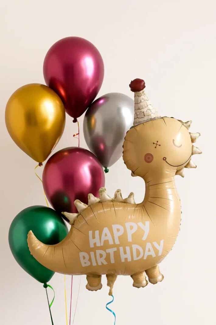 Сет из 5 воздушных шаров и динозавр