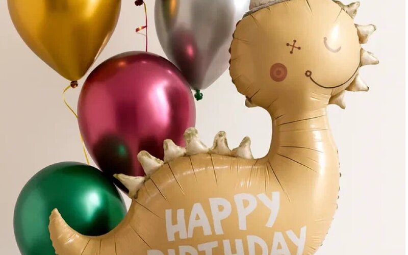 Сет из 5 воздушных шаров и динозавр