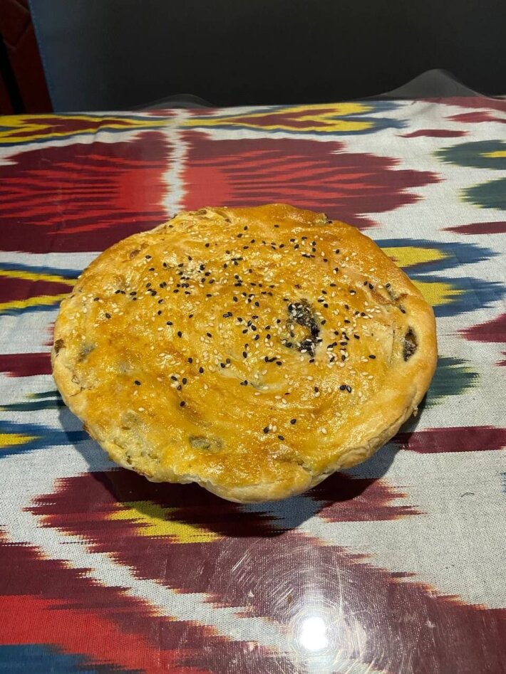 Хлеб с мясом и болгарским перцем