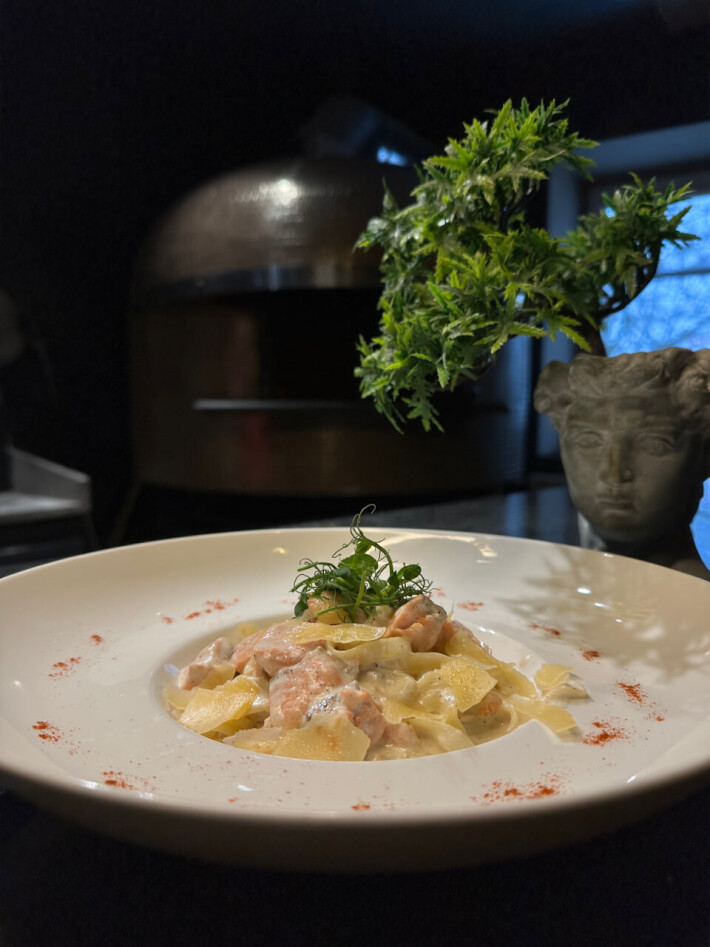 Паста с лососем