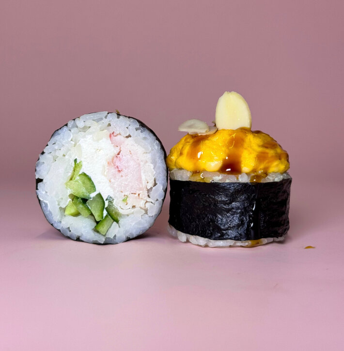 Запеченный ролл с курицей