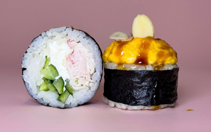 Запеченный ролл с курицей