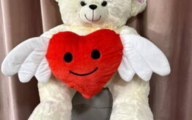 Мягкая игрушка Мишка и сердце с крыльями