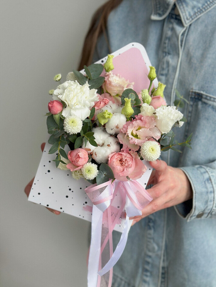 Цветочный конверт с хлопком