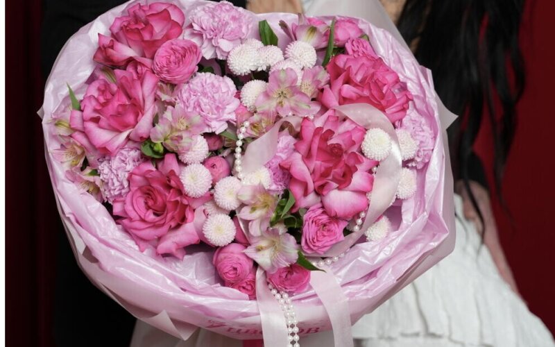 Букет розовый «14 февраля» №3