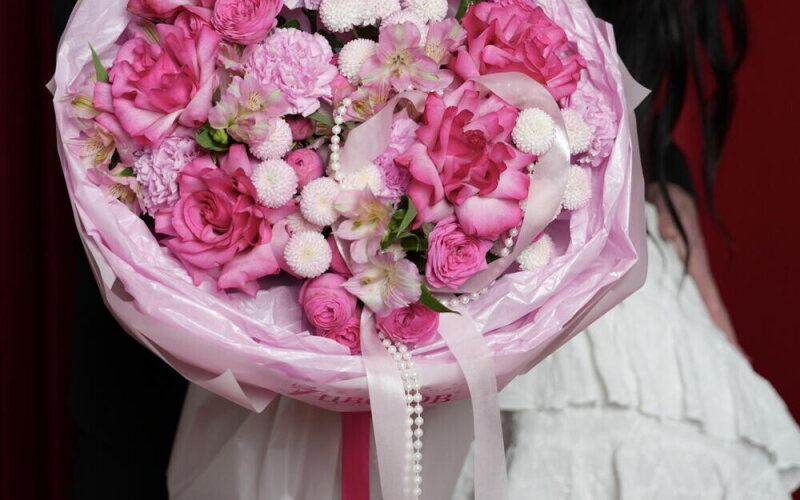 Букет розовый «14 февраля» №3