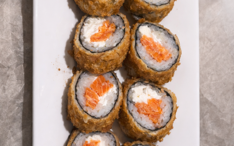 Ролл «Лосось темпура»