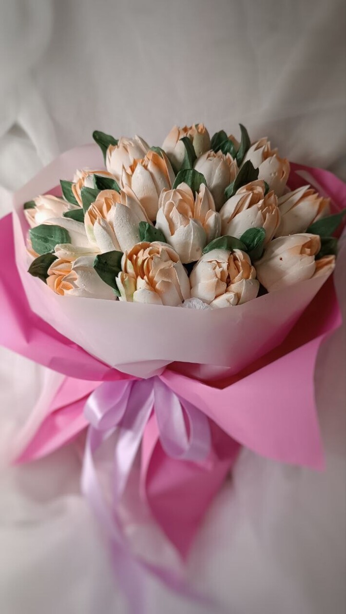 Букет «Зефирные тюльпаны» №1