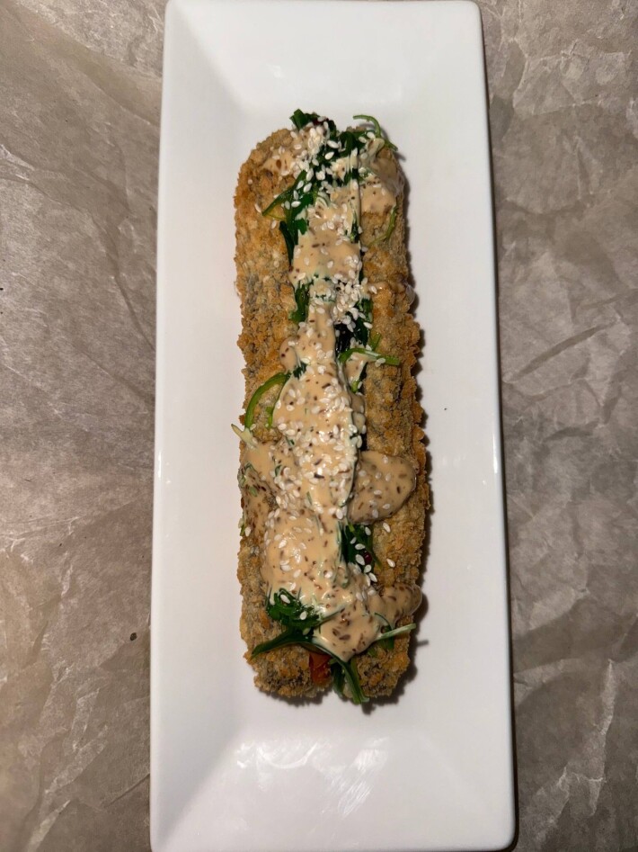 Ролл-дог с лососем