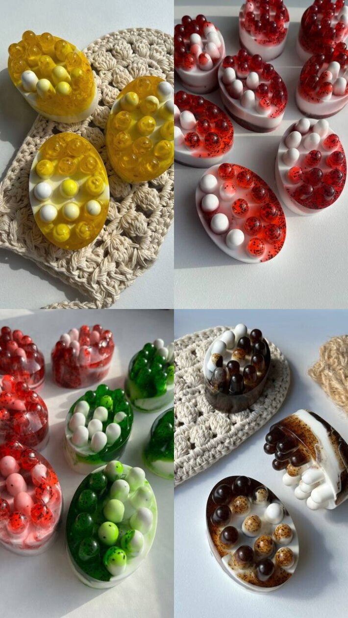 Мыло массажное ручной работы (в ассортименте)