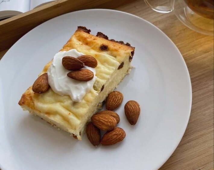 Творожно-рисовая запеканка