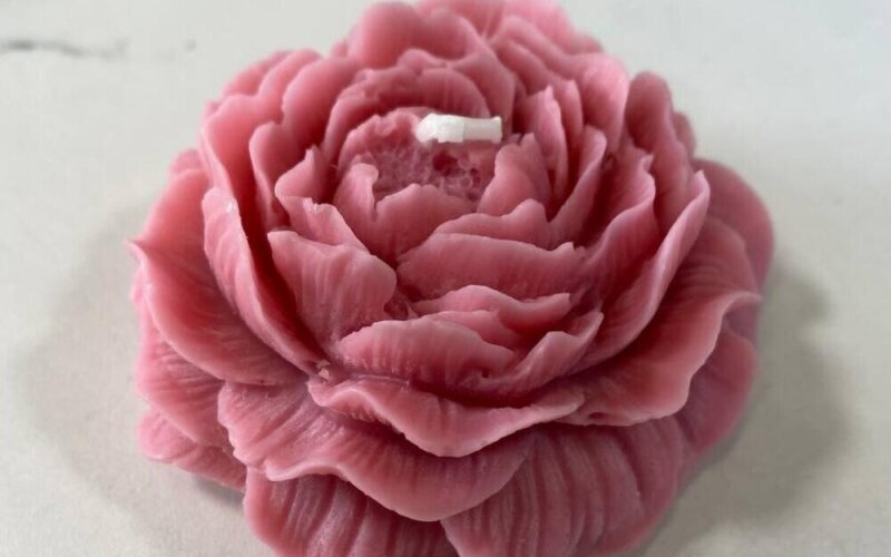 Свеча «Розовый пион»