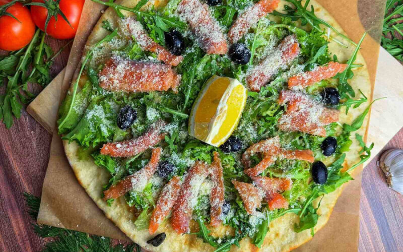 Пицца «Карпаччо из форели»