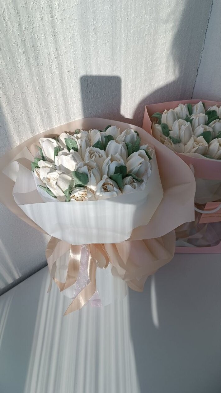 Букет «Зефирные тюльпаны» №2