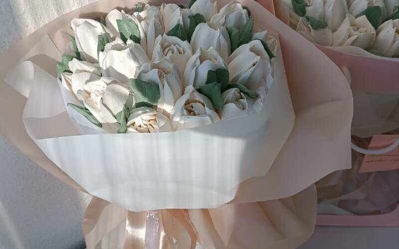 Букет «Зефирные тюльпаны» №2