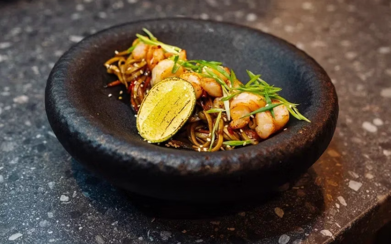 Лапша с креветкой