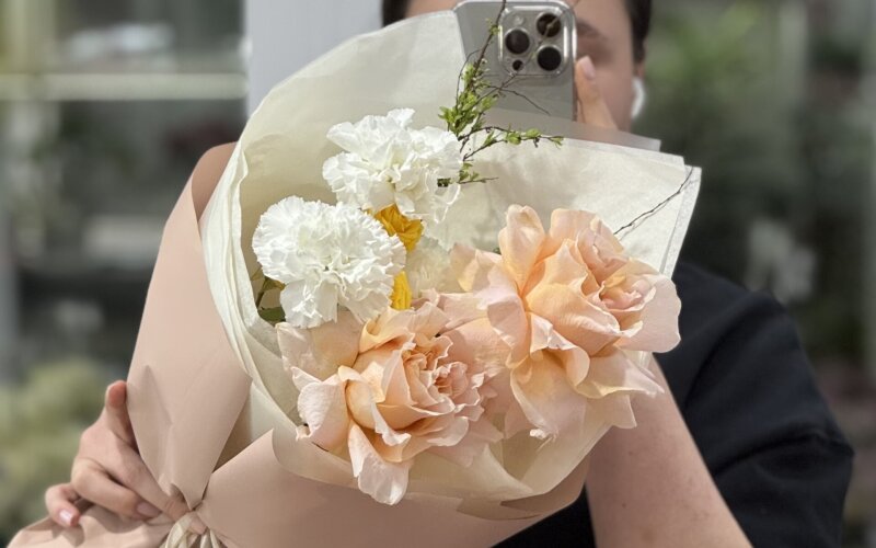 Букет валентинка S