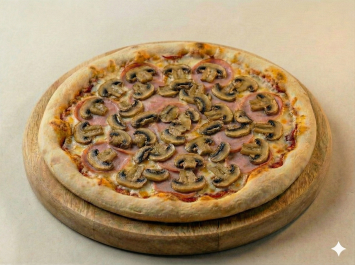 Пицца «Грибы и ветчина»