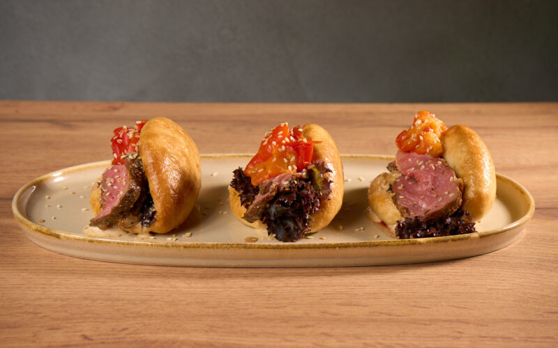 Бао- тако с  ростбифом