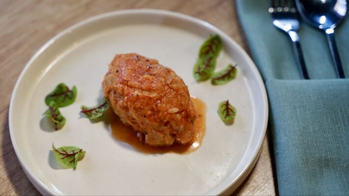 Голубцы ленивые со сметаной