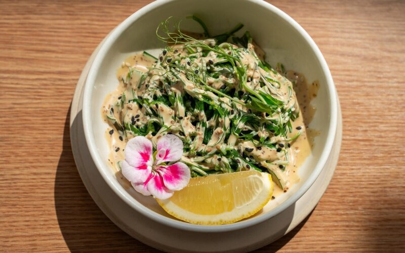 Чука-салат с кунжутным соусом