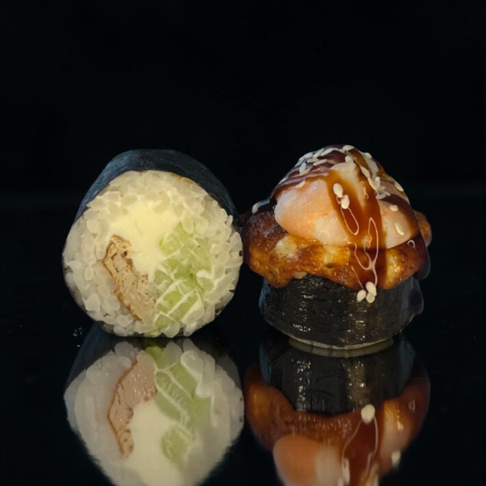 Запечённый ролл «Эби  вулкан»