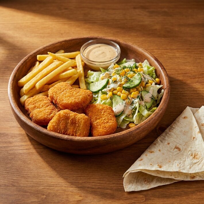 Тарелка «С наггетсами»