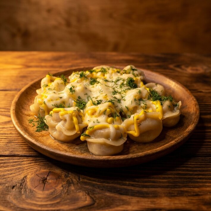 Пельмени «Из мраморной говядины» в сыре