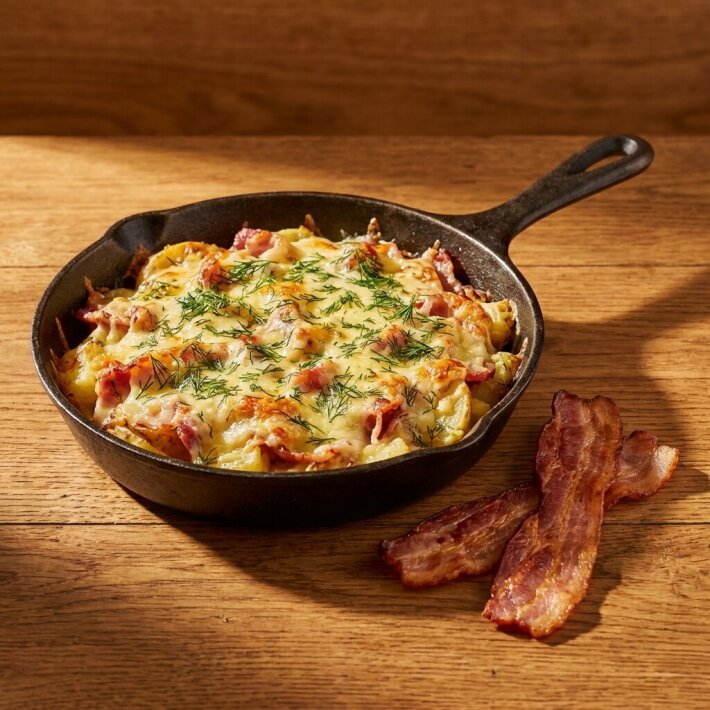 Сковородка «Барбекю с мясом птицы и беконом»